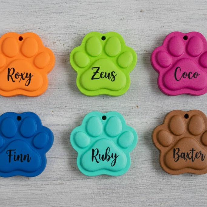 Zampetta Personalizzabile in Gesso con Nome del Cane