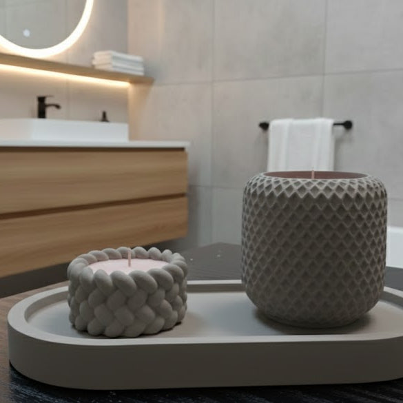 Set Portaoggetti in Gesso Artigianale