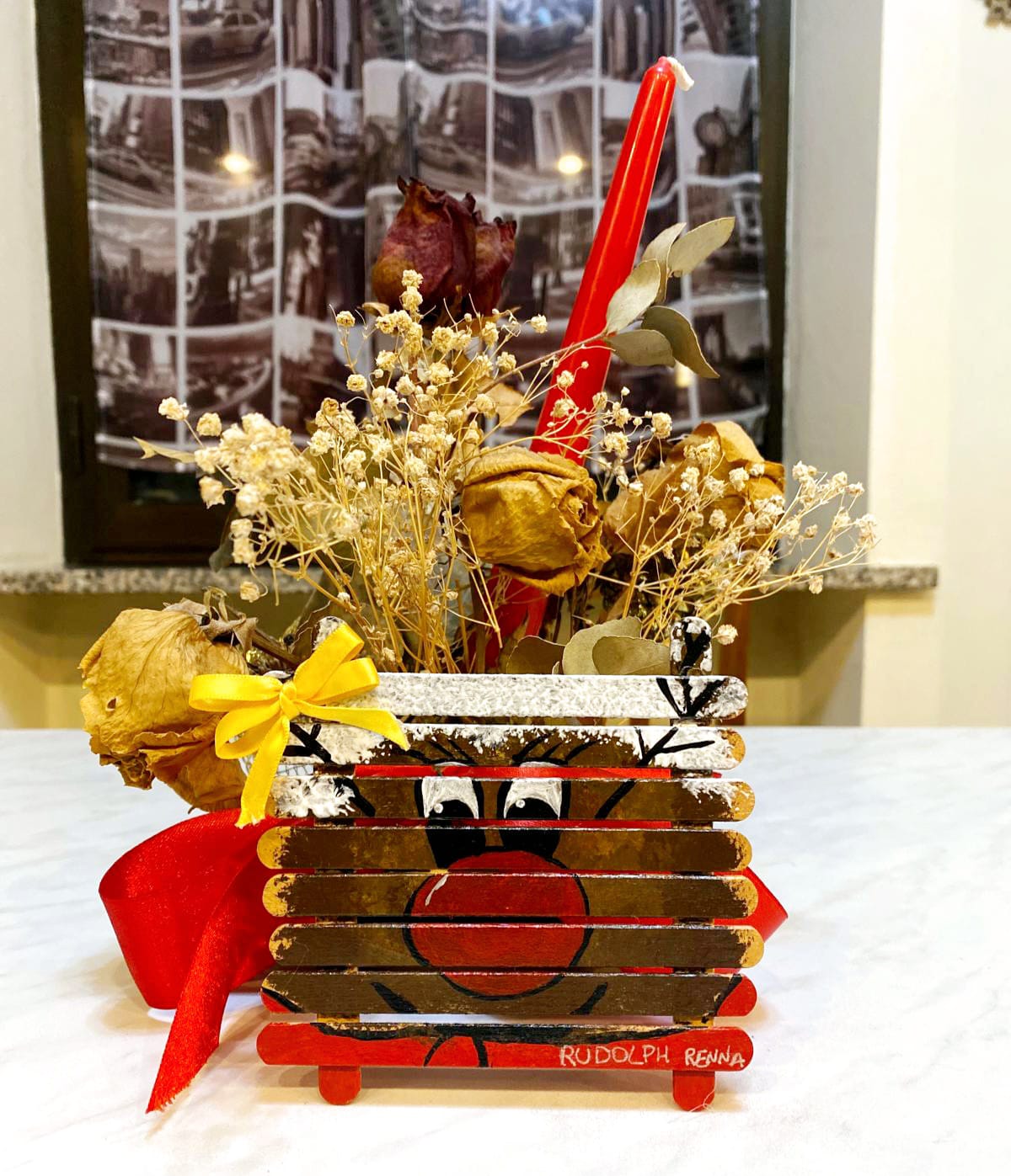 Sottobicchieri in Legno Natalizi Dipinti a Mano - Set o Singoli