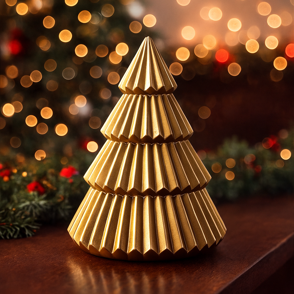 Alberello di Natale in Gesso Fatto a Mano - Decorazione Artigianale