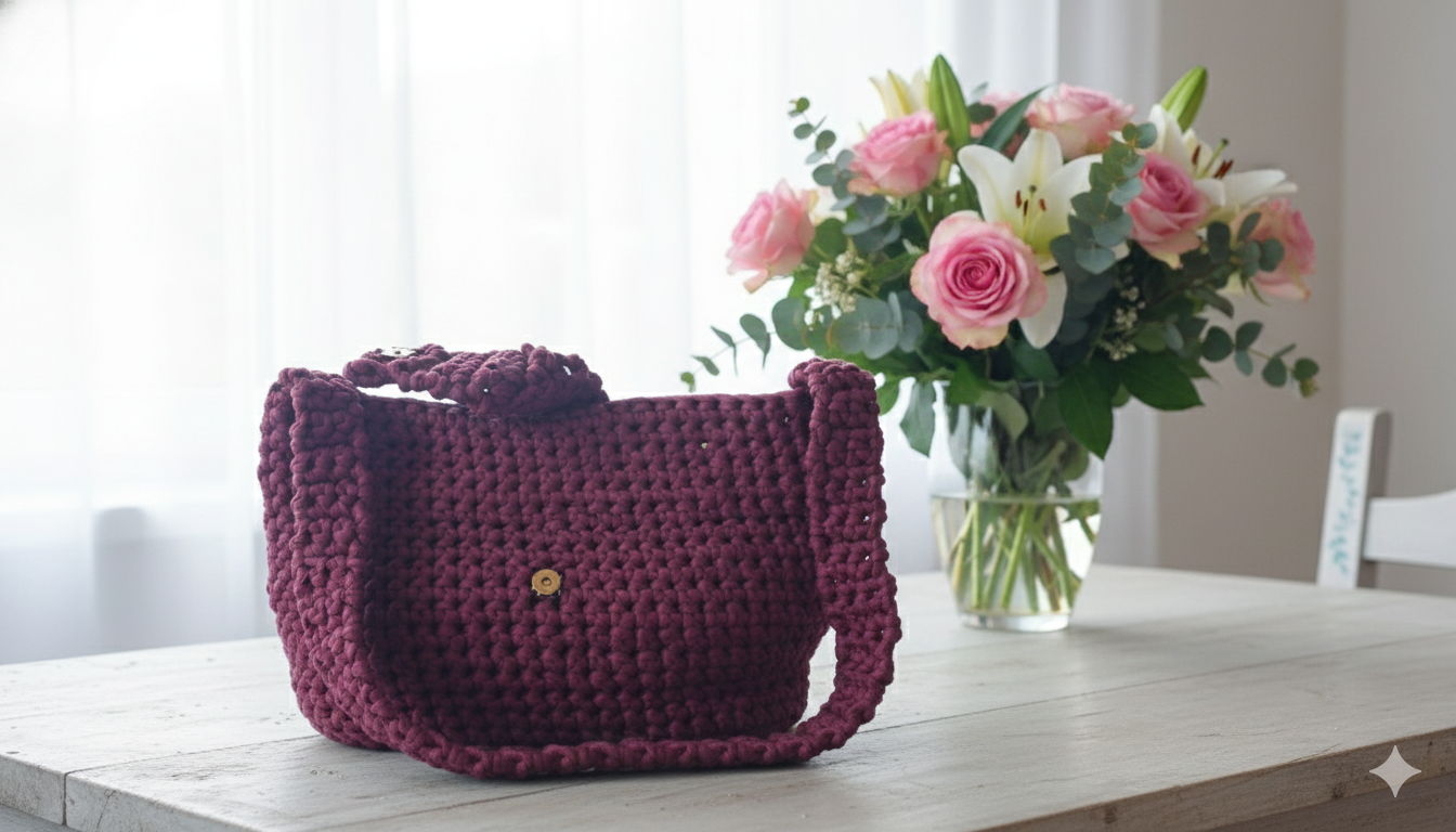 Borsa Artigianale all'Uncinetto - Bordeaux