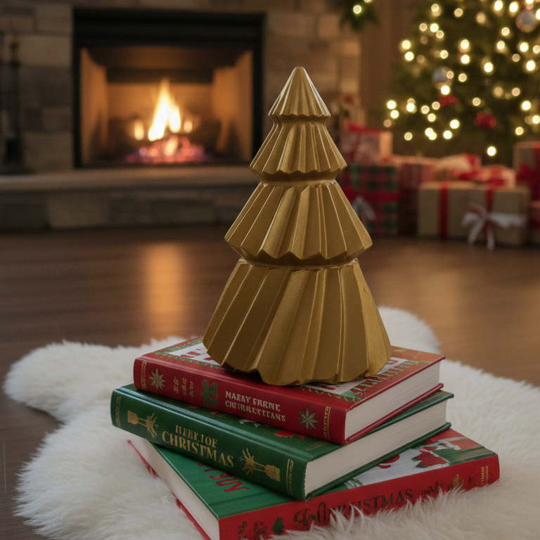 Alberello di Natale in Gesso Fatto a Mano - Decorazione Artigianale