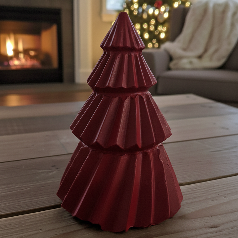 Alberello di Natale in Gesso Fatto a Mano - Decorazione Artigianale