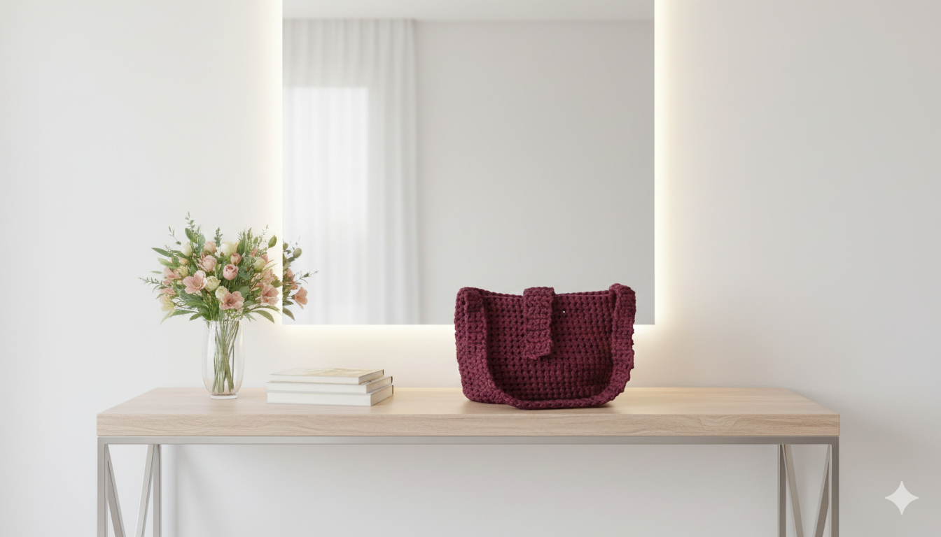 Borsa Artigianale all'Uncinetto - Bordeaux