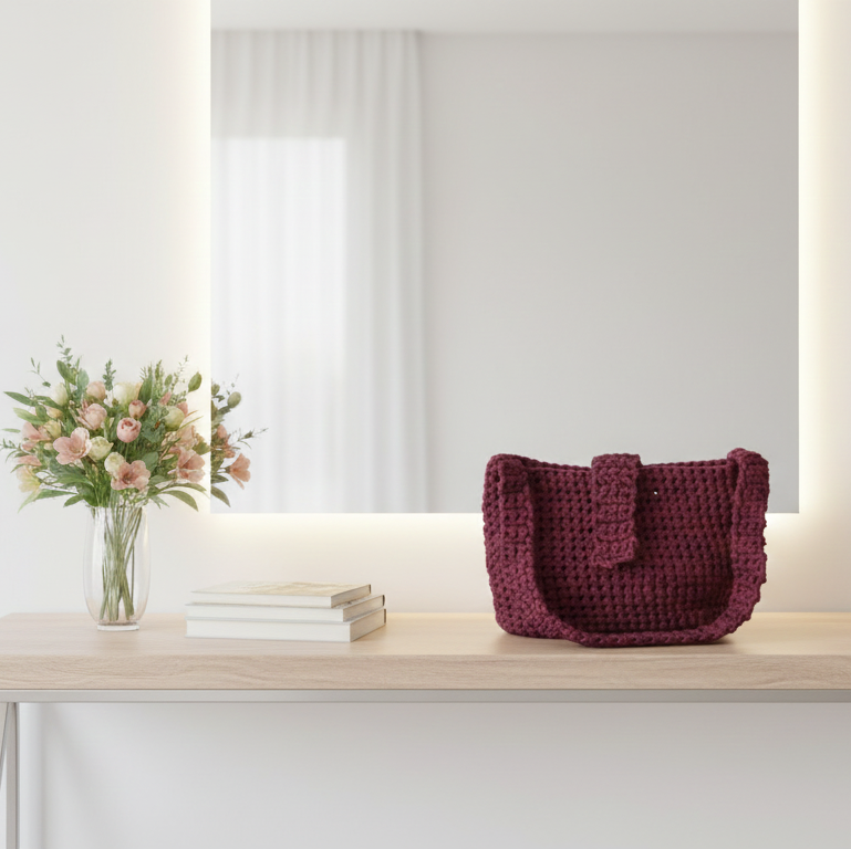 Borsa Artigianale all'Uncinetto - Bordeaux