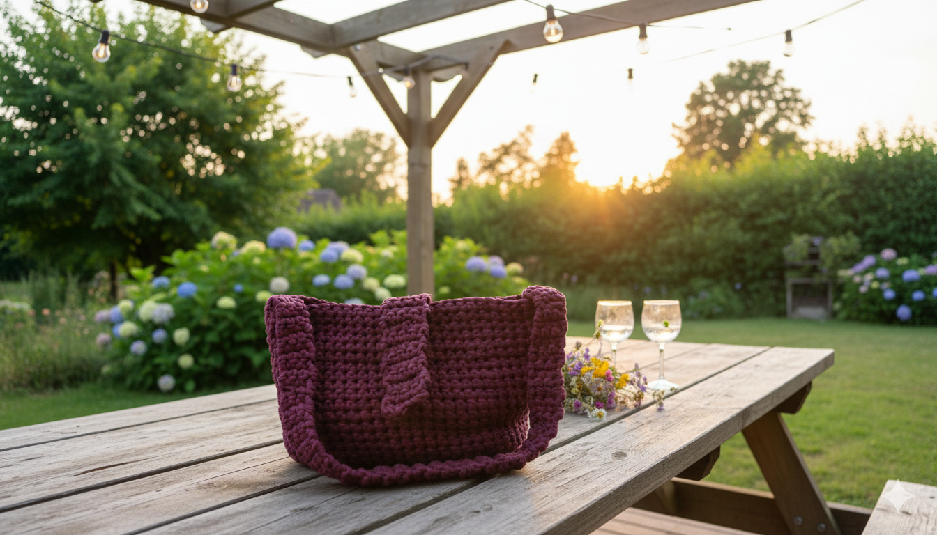 Borsa Artigianale all'Uncinetto - Bordeaux