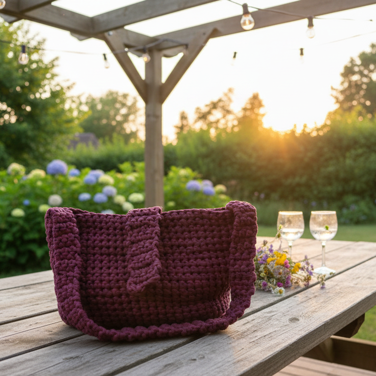 Borsa Artigianale all'Uncinetto - Bordeaux