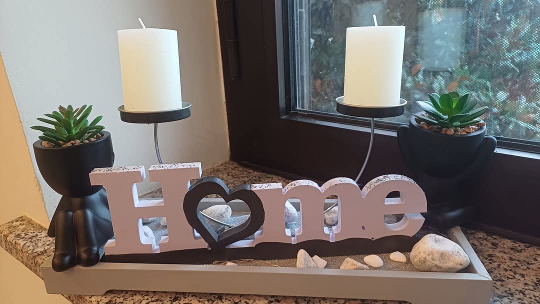 Centrotavola "HOME, LOVE, FAMILY"