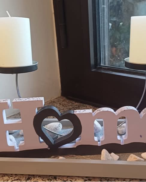 Centrotavola "HOME, LOVE, FAMILY"