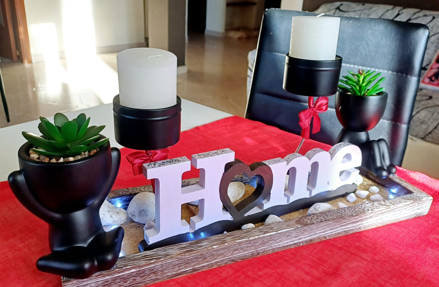 Centrotavola "HOME, LOVE, FAMILY"