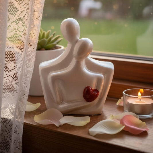 Scultura Coppia Abbraccio - Bomboniera Elegante Personalizzabile