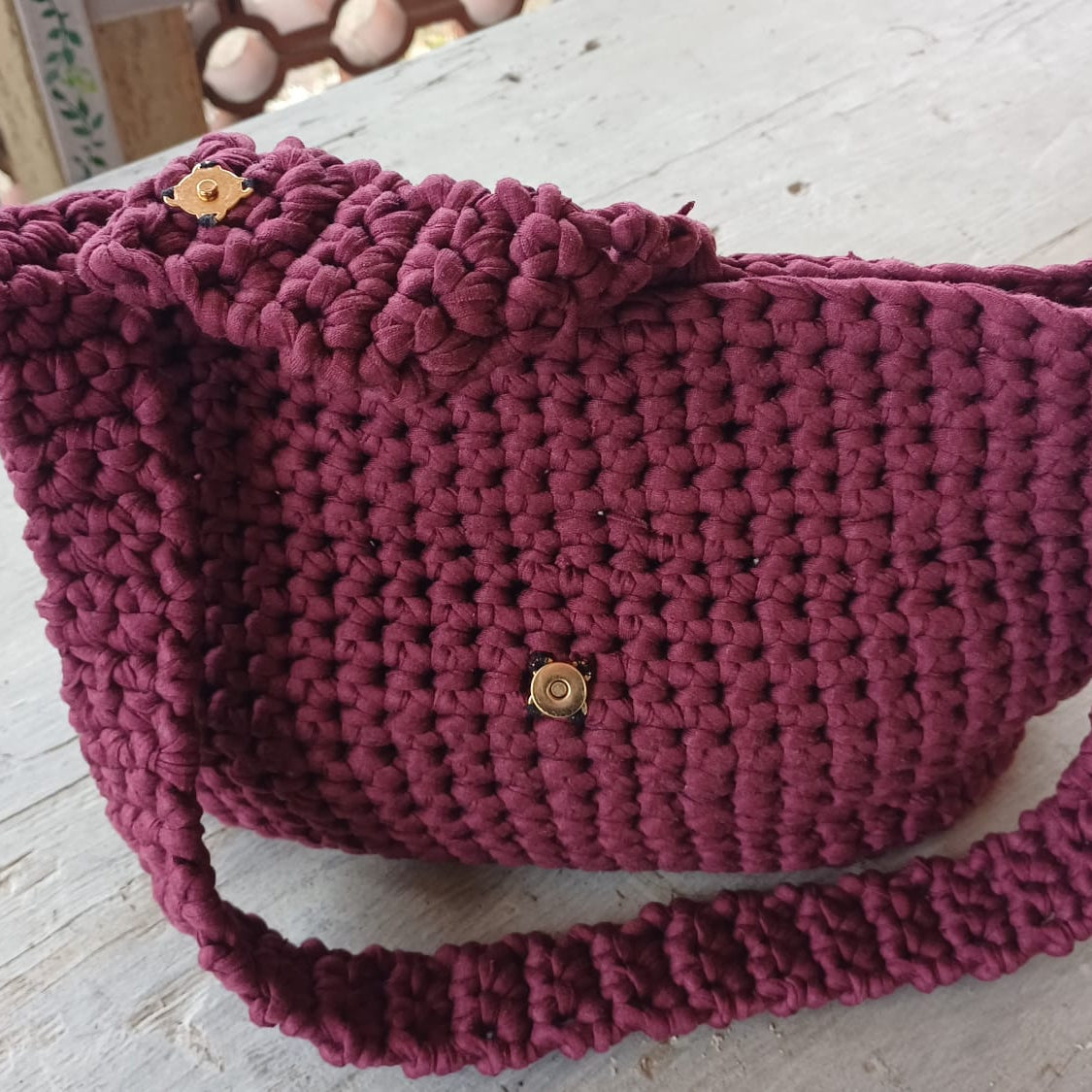 Borsa Artigianale all'Uncinetto - Bordeaux