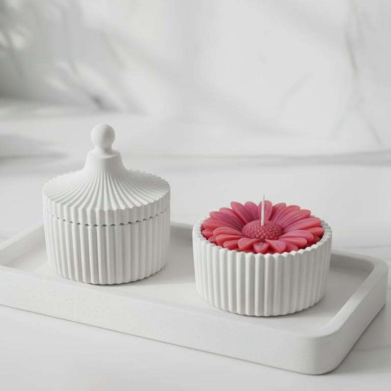 Set Portaoggetti in Gesso Artigianale