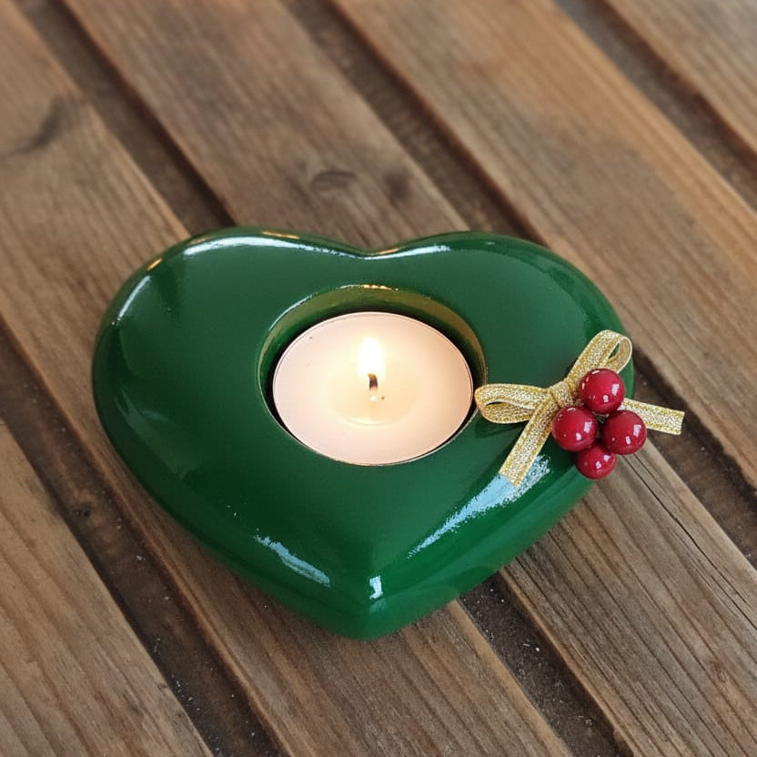 Cuore in Gesso Artigianale - Portacandela e Diffusore