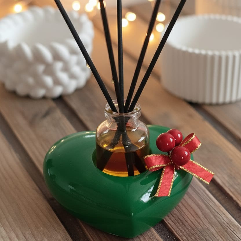 Cuore in Gesso Artigianale - Portacandela e Diffusore