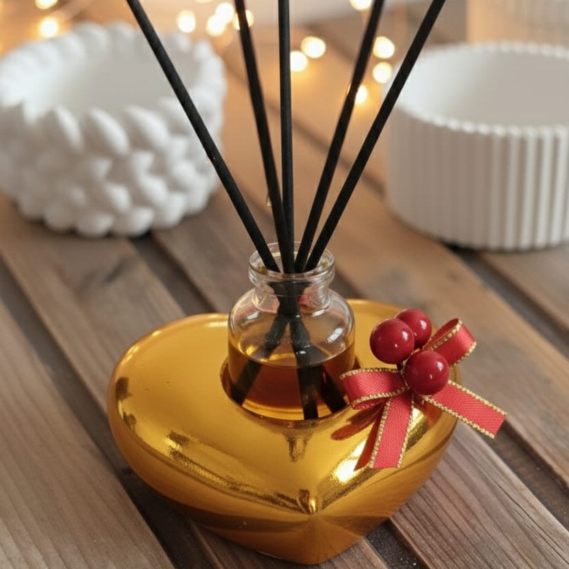 Cuore in Gesso Artigianale - Portacandela e Diffusore