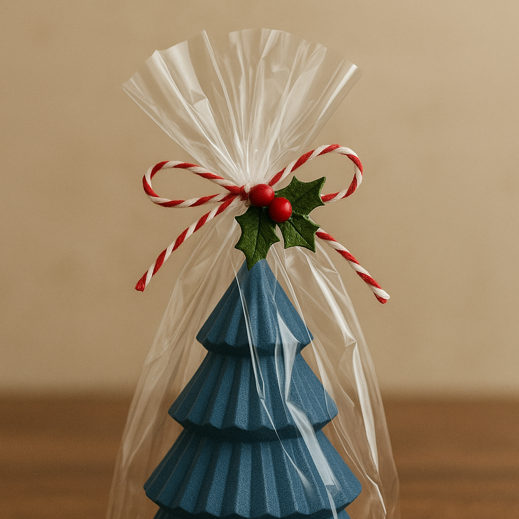 Alberello di Natale in Gesso Fatto a Mano - Decorazione Artigianale