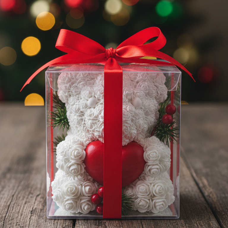 Amorél - Orsetto di Rose Personalizzabile con Cuore