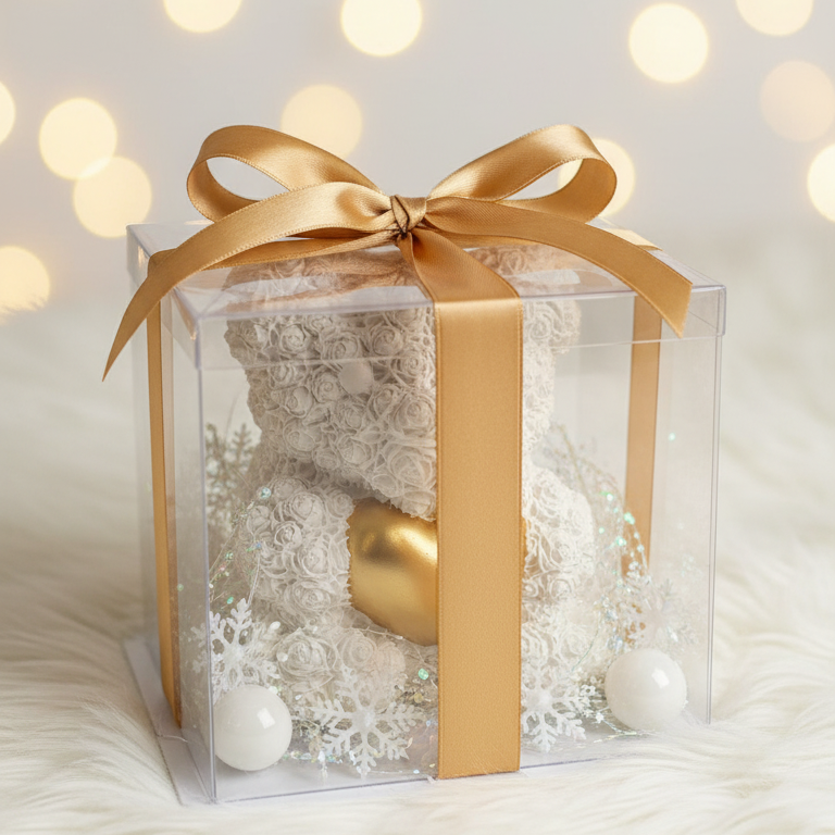 Amorél - Orsetto di Rose Personalizzabile con Cuore