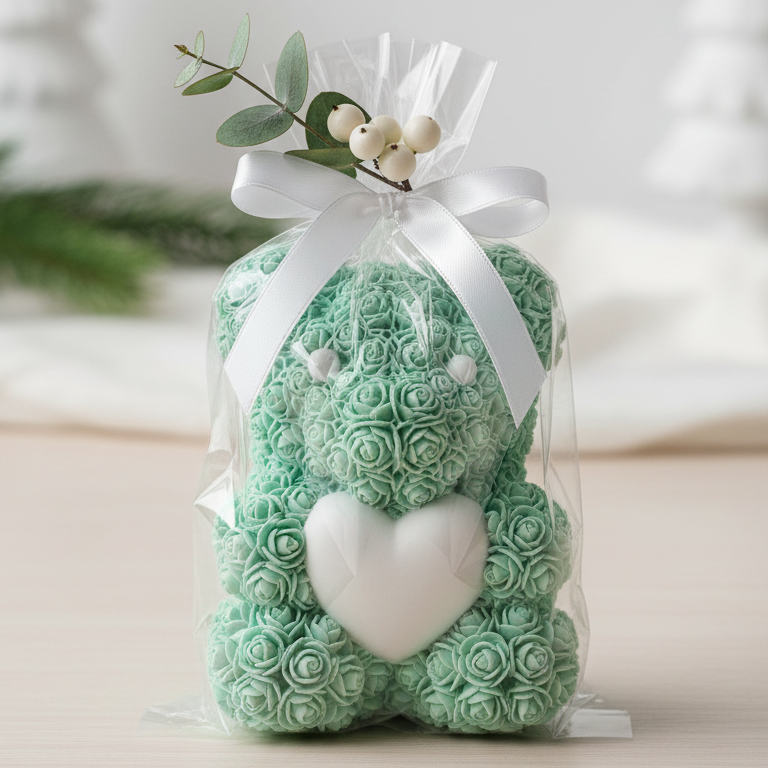 Amorél - Orsetto di Rose Personalizzabile con Cuore