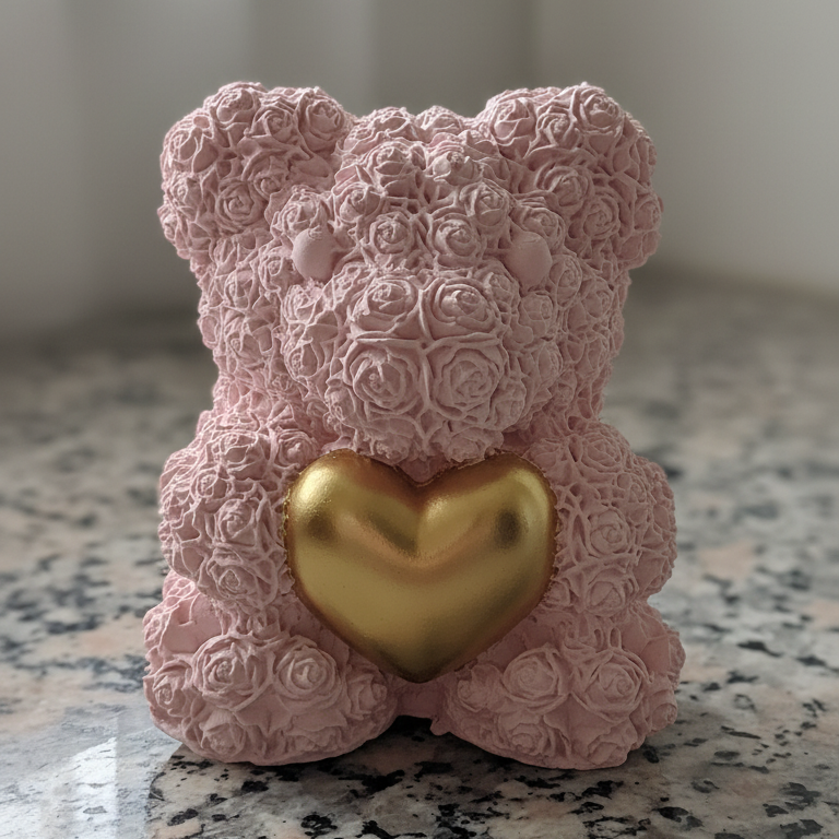 Amorél - Orsetto di Rose Personalizzabile con Cuore