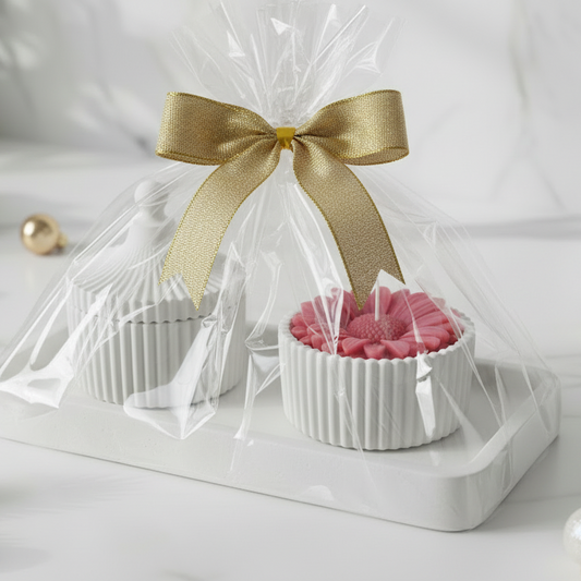 Set Portaoggetti in Gesso Artigianale