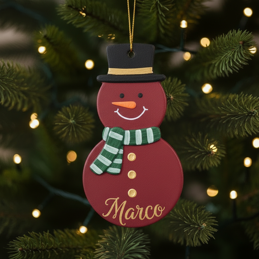 Nevolino e Nevolina - Pupazzo di Neve in Gesso Personalizzabile