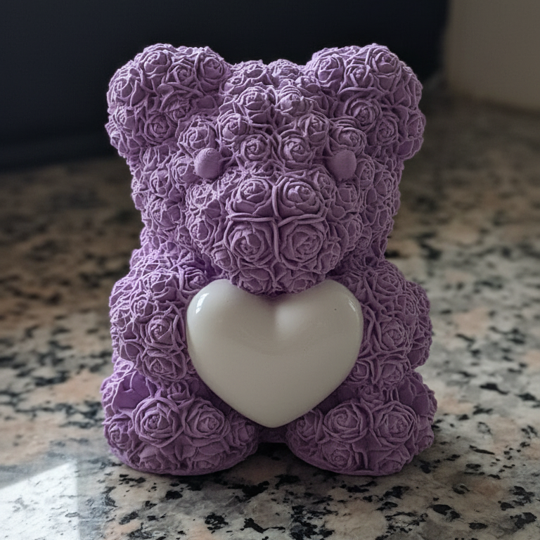 Amorél - Orsetto di Rose Personalizzabile con Cuore