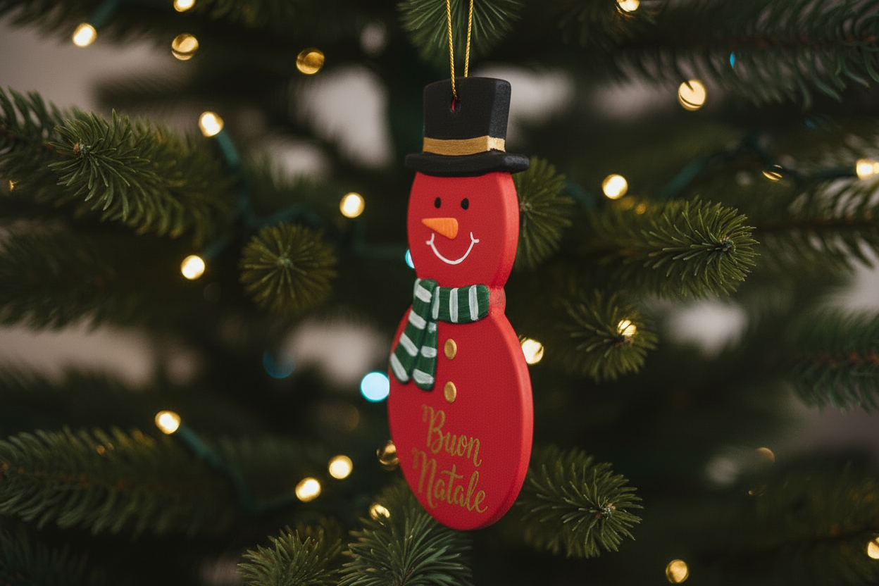 Nevolino e Nevolina - Pupazzo di Neve in Gesso Personalizzabile