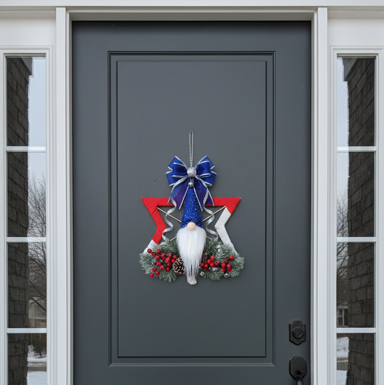 Stella Natalizia Artigianale - Decorazione Rossa e Bianca