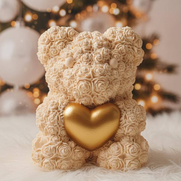 Amorél - Orsetto di Rose Personalizzabile con Cuore