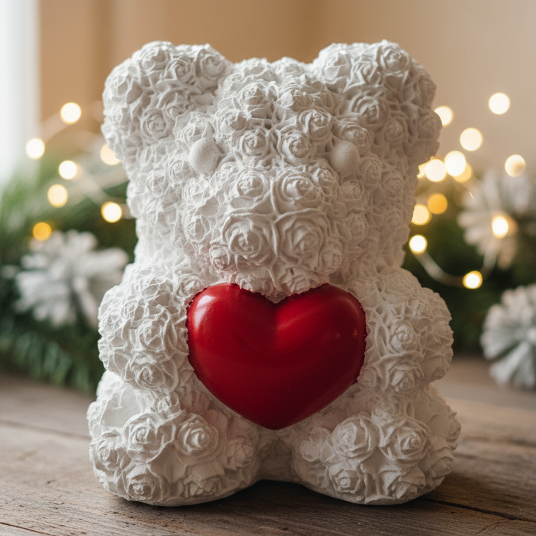 Amorél - Orsetto di Rose Personalizzabile con Cuore