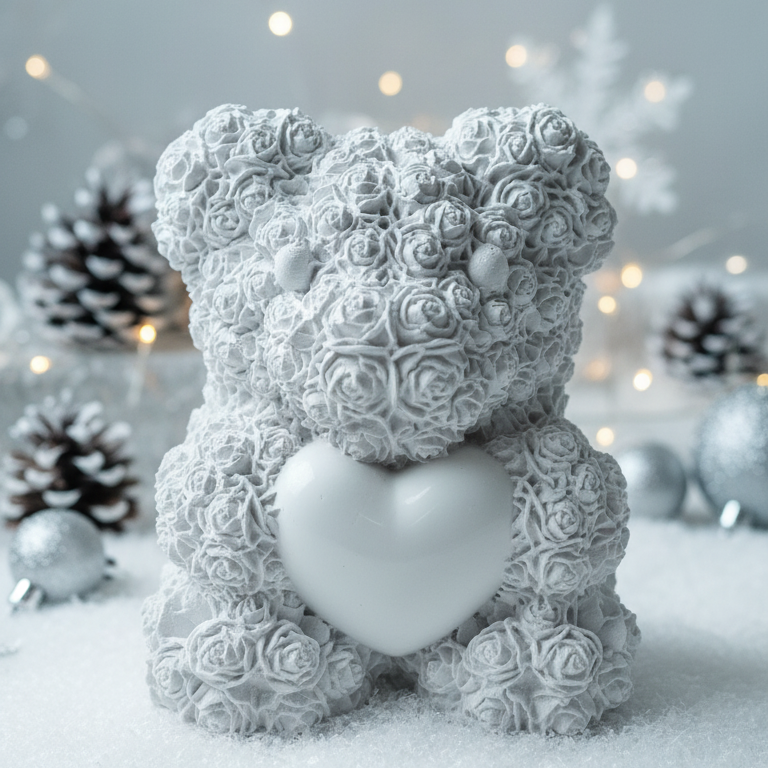 Amorél - Orsetto di Rose Personalizzabile con Cuore