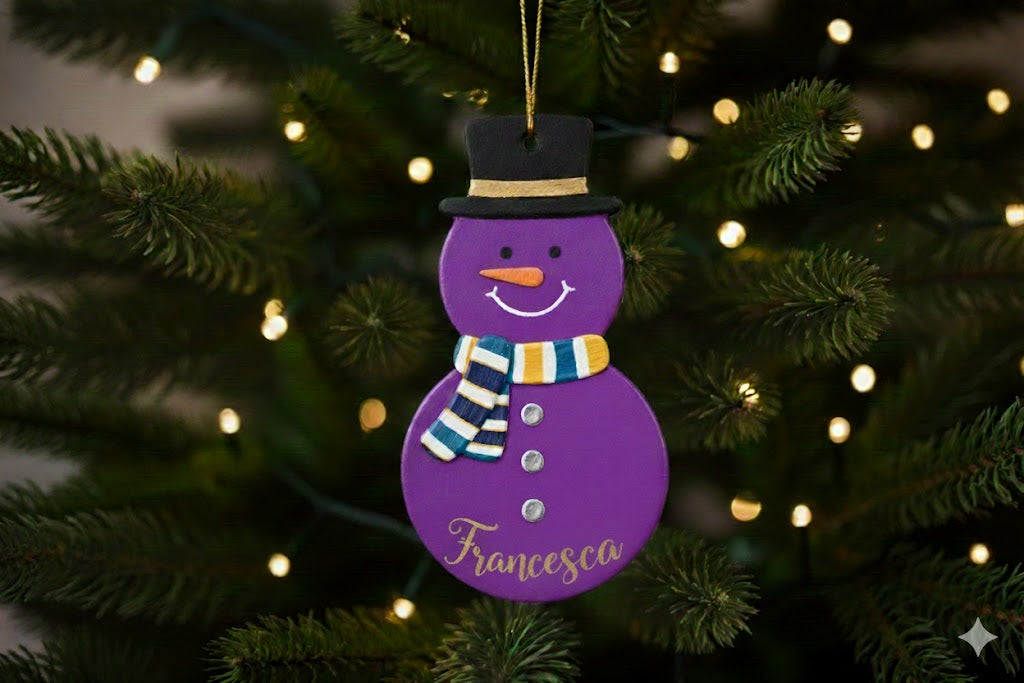 Nevolino e Nevolina - Pupazzo di Neve in Gesso Personalizzabile