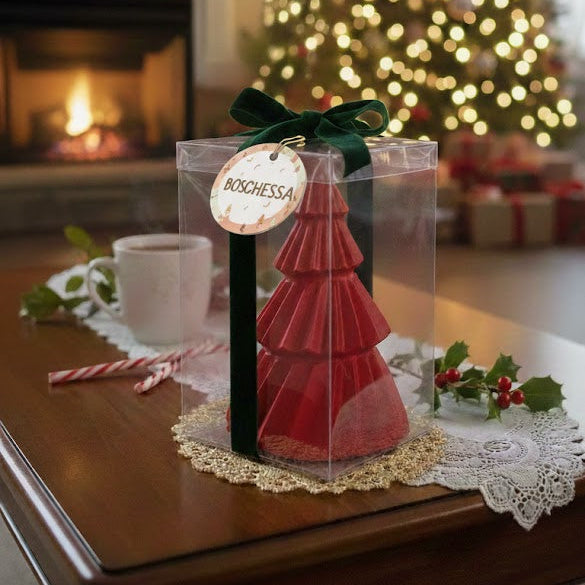 Alberello di Natale in Gesso Fatto a Mano - Decorazione Artigianale