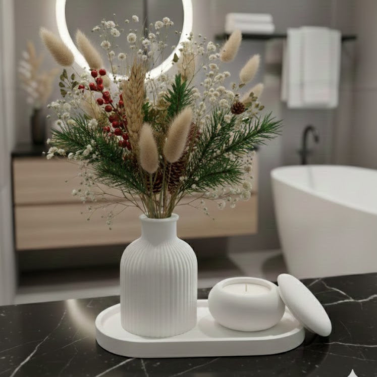 Set Portaoggetti in Gesso Artigianale