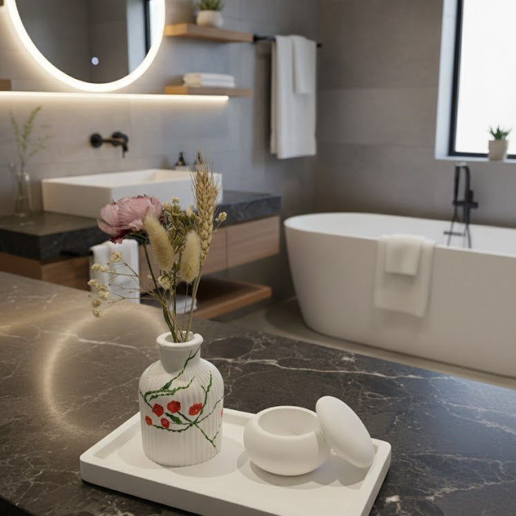 Set Portaoggetti in Gesso Artigianale