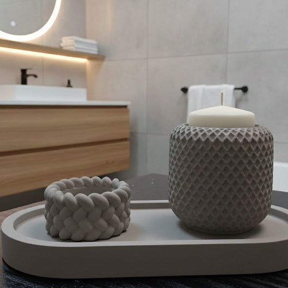 Set Portaoggetti in Gesso Artigianale