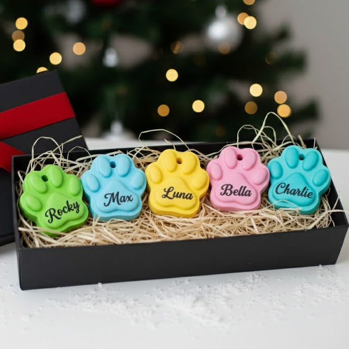 Zampetta Personalizzabile in Gesso con Nome del Cane