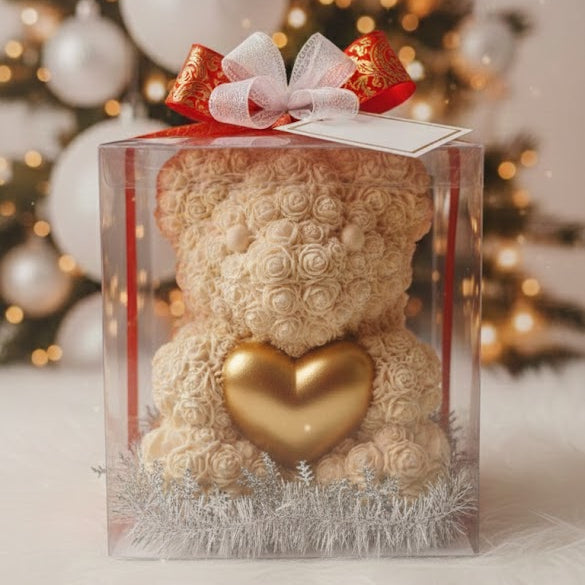 Amorél - Orsetto di Rose Personalizzabile con Cuore