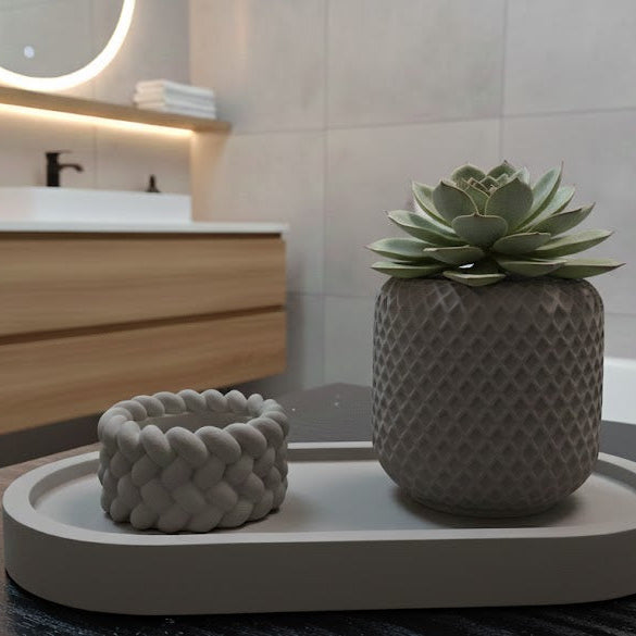 Set Portaoggetti in Gesso Artigianale