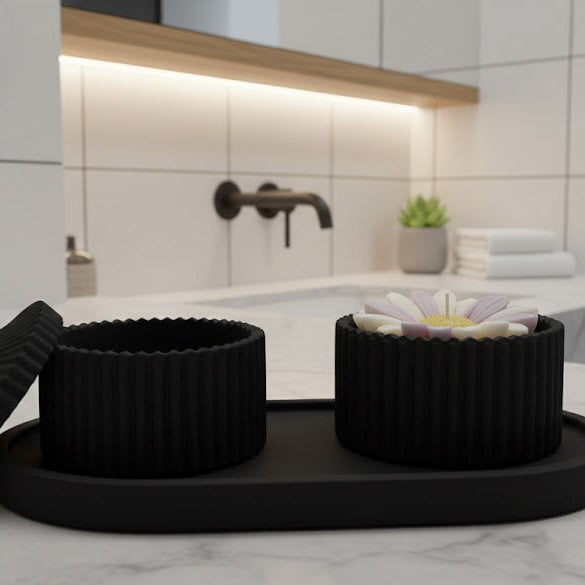 Set Portaoggetti in Gesso Artigianale