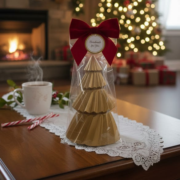 Alberello di Natale in Gesso Fatto a Mano - Decorazione Artigianale