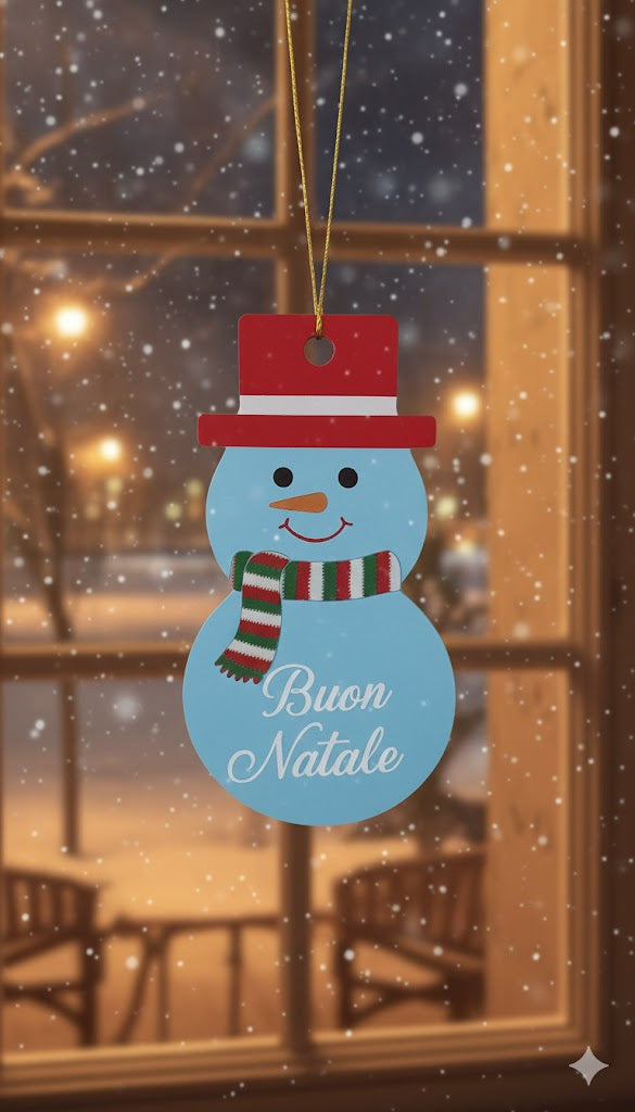 Nevolino e Nevolina - Pupazzo di Neve in Gesso Personalizzabile